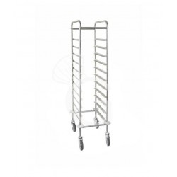 Carrello portavassoi in linea per 11 vassoi di tipo Euronorm di dimensione massima 530 mm x 370 mm