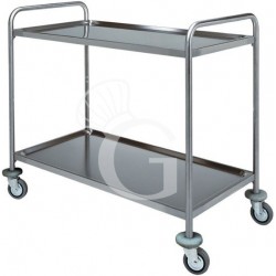 Carrello di servizio con struttura tubolare in acciaio inox L 900 mm x P 600 mm x H 940 mm
