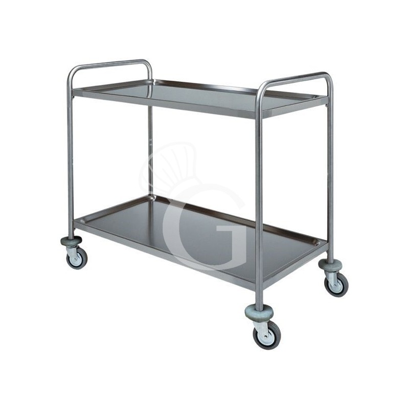 Carrello di servizio con struttura tubolare in acciaio inox L 900 mm x P 600 mm x H 940 mm
