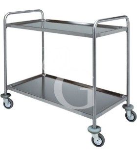 Carrello di servizio con struttura tubolare in acciaio inox L 1100 mm x P 600 mm x H 940 mm