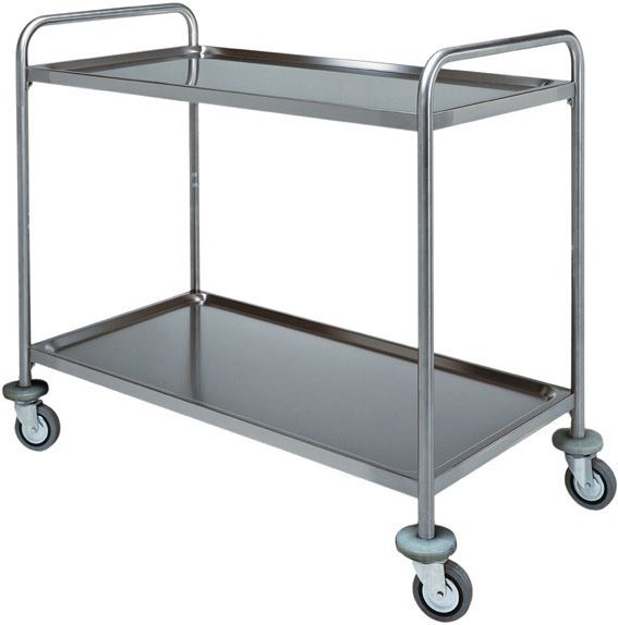 Carrello di servizio con struttura tubolare in acciaio inox L 1000 mm x P 700 mm x H 940 mm