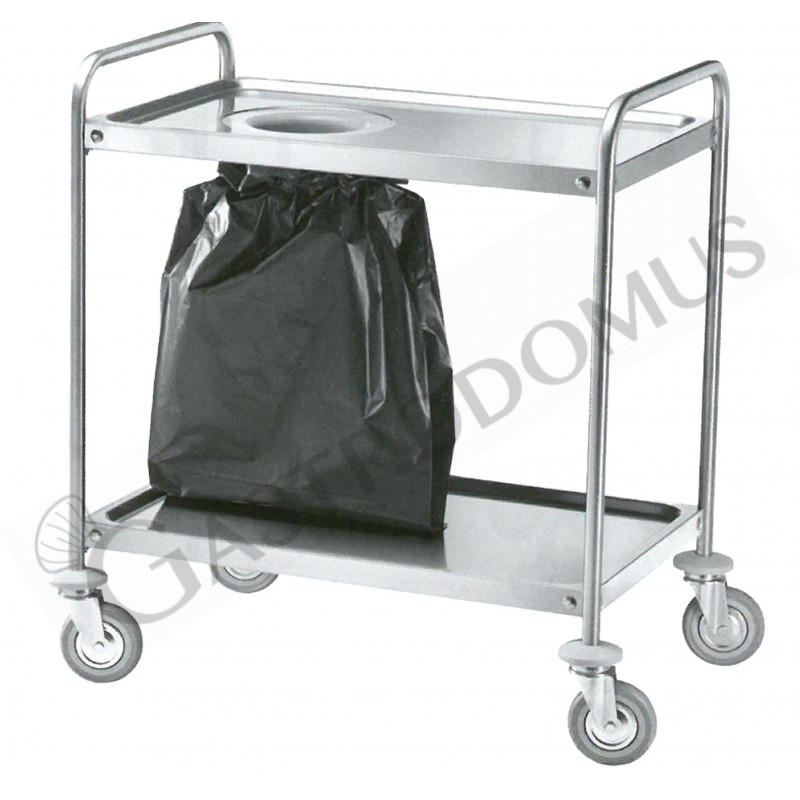 Carrello di servizio in acciaio inox con fori L 900 mm x P 600 mm x H 940 mm