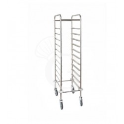 Carrello portavassoi in linea per 11 vassoi di tipo GN1/1 - L 455 mm x P 620 mm x H 1525 mm