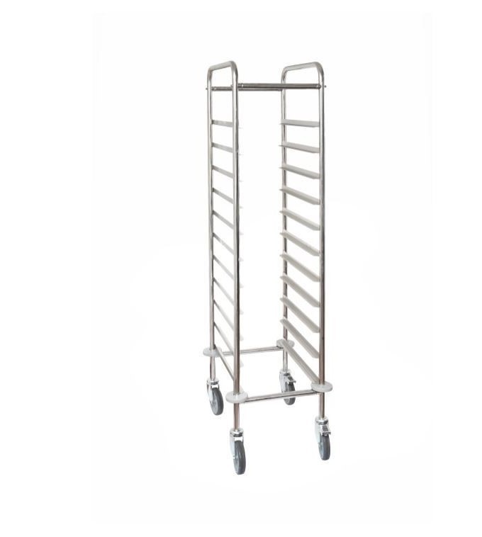 Carrello portavassoi in linea per 11 vassoi di tipo GN1/1 - L 455 mm x P 620 mm x H 1525 mm