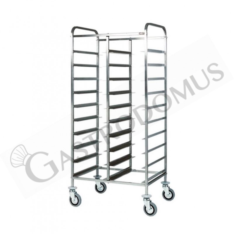 Carrello portavassoi in linea per 22 vassoi di tipo GN1/1 - L 815 mm x P 620 mm x H 1525 mm Carrello portavassoi in linea per 22 vassoi di tipo GN1/1 - L 815 mm x P 620 mm x H 1525 mm