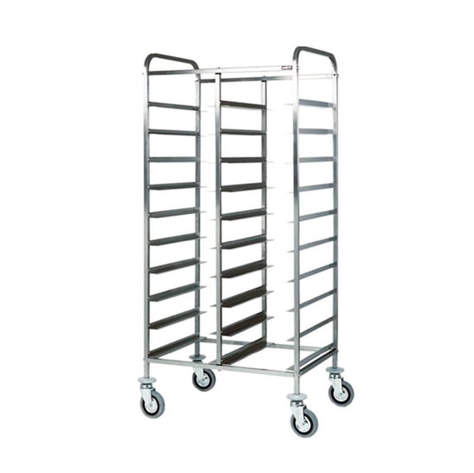 Carrello portavassoi in linea per 22 vassoi di tipo GN1/1 - L 815 mm x P 620 mm x H 1525 mm