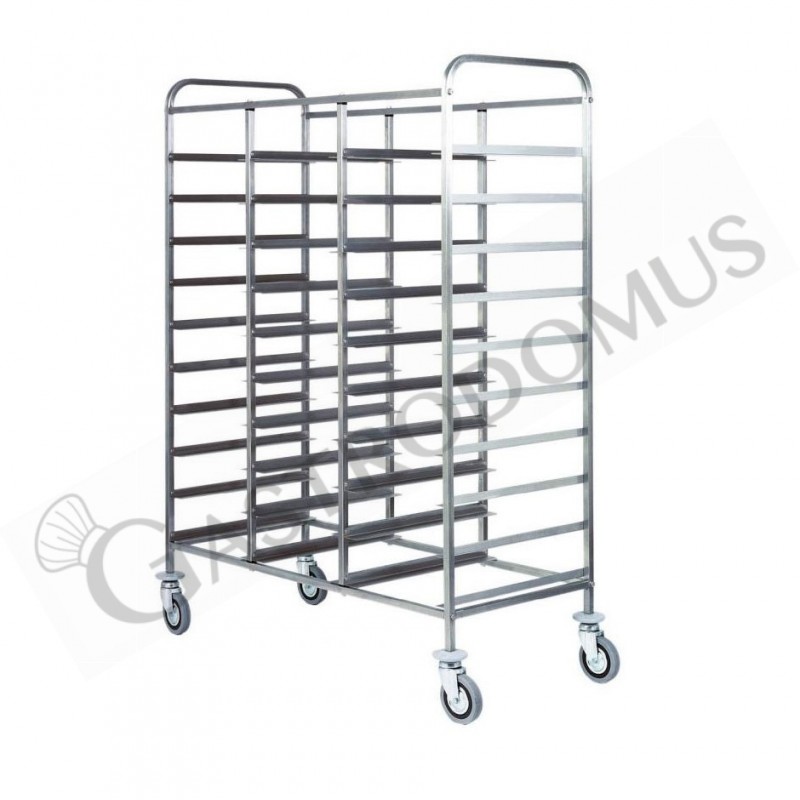 Carrello portavassoi in linea per 33 vassoi di tipo GN1/1 - L 1175 mm x P 620 mm x H 1525 mm