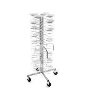 Carrello portapiatti con ruote e griglie cromate per 96 piatti 250/310 L 700 mm x P 700 mm x H 1730 mm