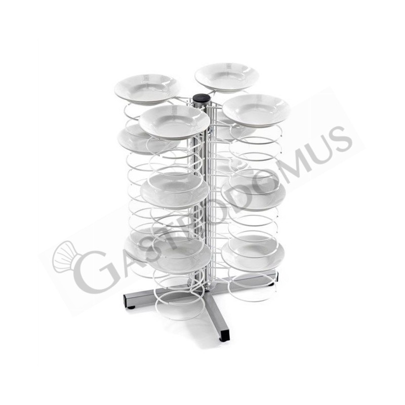Carrello portapiatti da banco per 48 piatti 180/230 L 600 mm x P 600 mm x H 830 mm Carrello portapiatti da banco per 48 piatti 180/230 L 600 mm x P 600 mm x H 830 mm