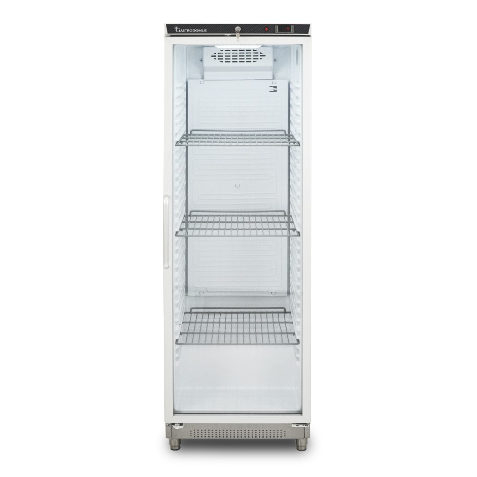 Armadio Refrigerato Statico inox con porta vetro +2°C/+8°C 260 LT