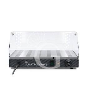 Vetrina Riscaldata inox e plexiglass 1 piano +30°C/+90°C L 500 mm x P 350 mm x H 250 mm