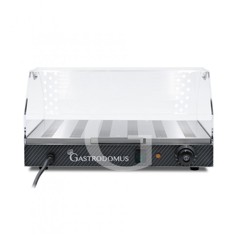 Vetrina Riscaldata inox e plexiglass 1 piano +30°C/+90°C L 500 mm x P 350 mm x H 250 mm