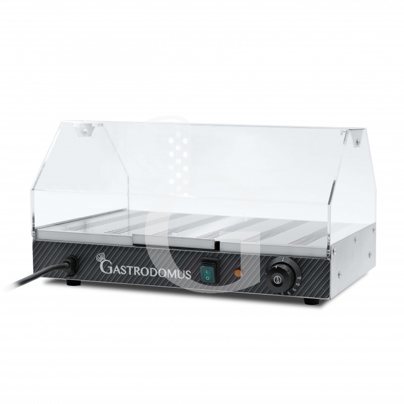 Vetrina Riscaldata inox e plexiglass 1 piano +30°C/+90°C L 500 mm x P 350 mm x H 250 mm