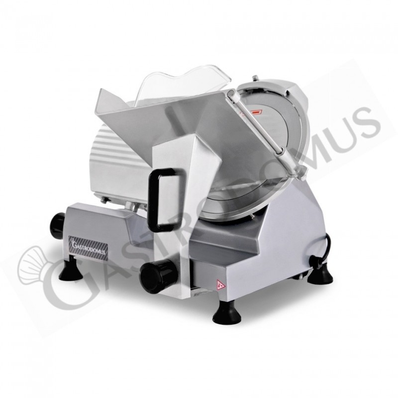 Affettatrice a gravità semiautomatica con pianale rivestito grigio  lama diametro 275 mm - Monofase