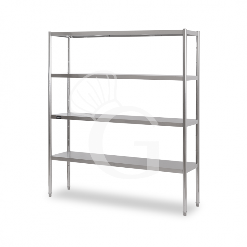 Scaffale Acciaio Inox 4 ripiani L 1600 mm x P 400 mm x H 1800 mm Scaffale Acciaio Inox 4 ripiani L 1600 mm x P 400 mm x H 1800 mm