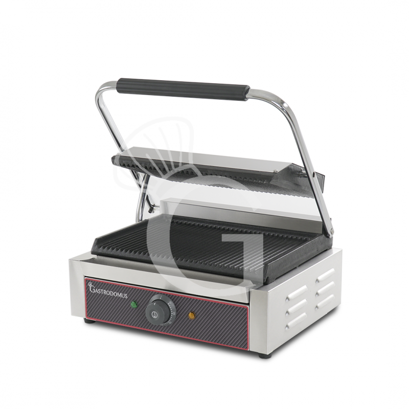 Piastra di cottura rigata in ghisa - L 410 mm X P 380 mm X H 210/520 mm