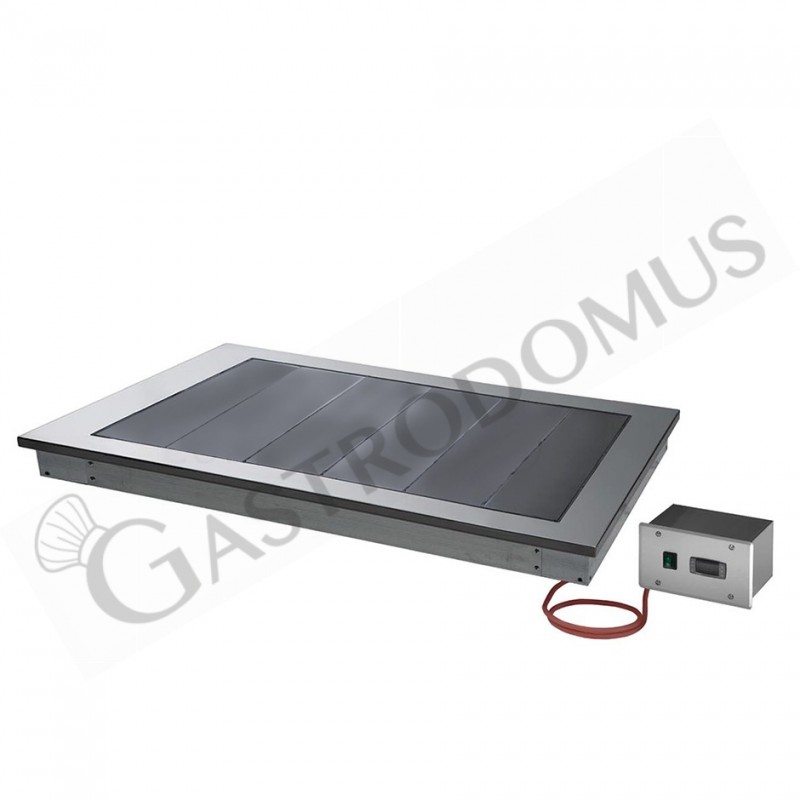 Piano vetroriscalsato da incasso - dimensioni L 2110 x P 640 x H 85 mm Piano vetroriscalsato da incasso - dimensioni L 2110 x P 640 x H 85 mm
