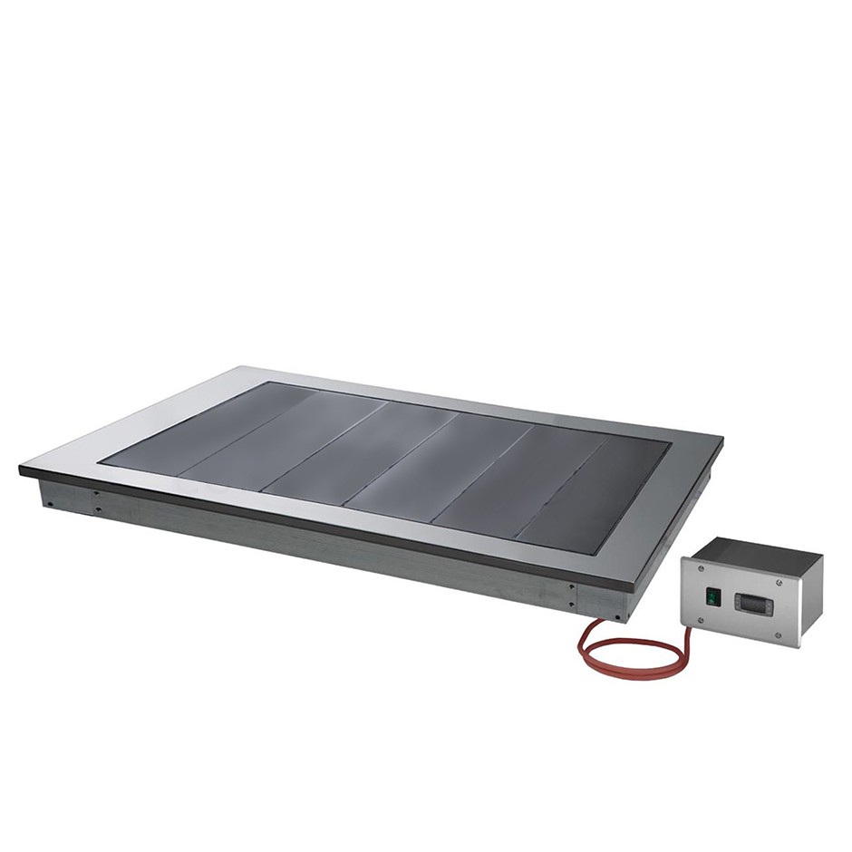 Piano vetroriscalsato da incasso - dimensioni L 2110 x P 640 x H 85 mm