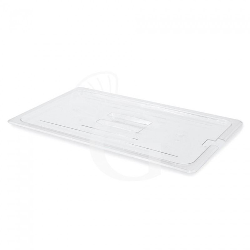 Coperchio con foro mestolo in policarbonato GN1/1 dimensioni L 525 mm x P 320 mm x H 15 mm