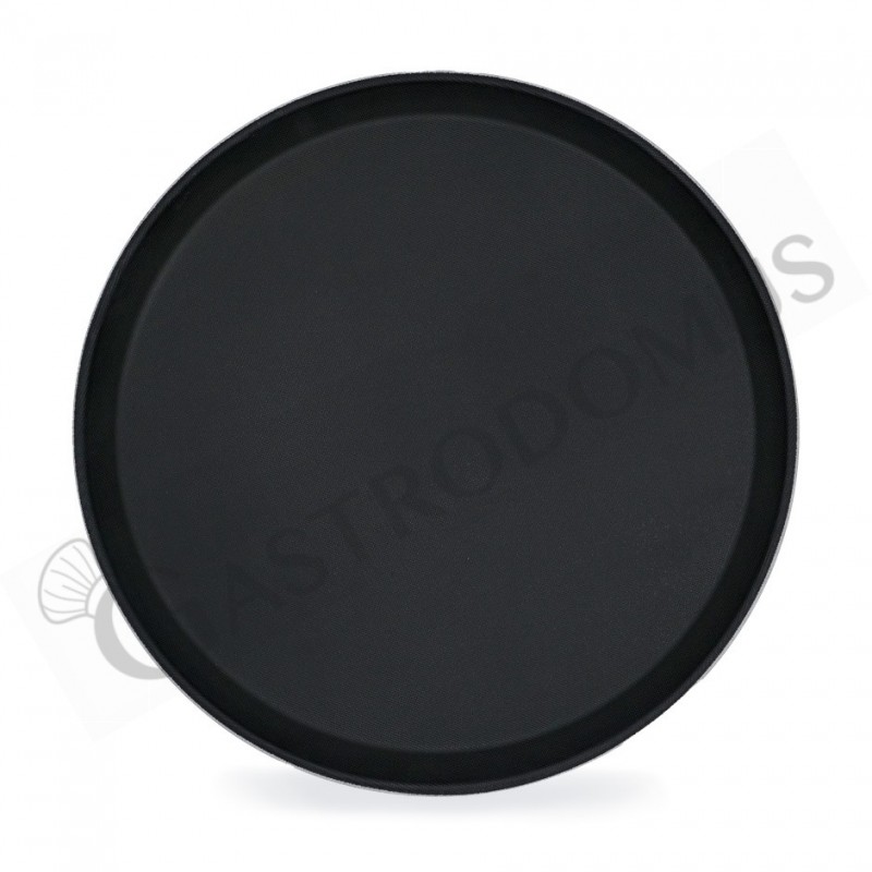 Vassoio rotondo antiscivolo in fibra di vetro colore nero - Ø 280 mm Vassoio rotondo antiscivolo in fibra di vetro colore nero - Ø 280 mm
