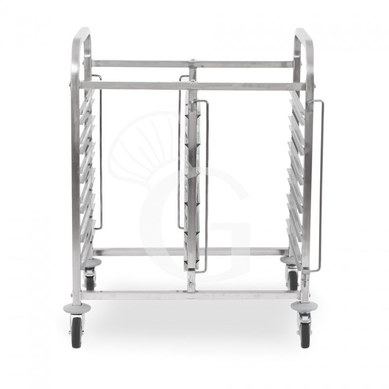 Carrello portateglie doppio per 6+6 teglie GN1/1 - L 750 mm x P 555 mm x H 990 mm
