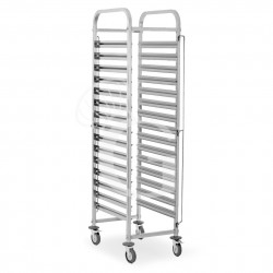 Carrello portateglie per 15 teglie GN1/1 - L 405 mm x P 555 mm x H 1720 mm