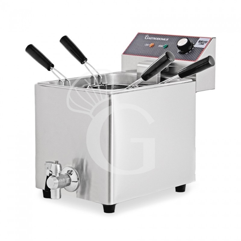 Cuocipasta elettrico da banco 1 vasca con 4 cestelli inclusi - capacità 8 LT