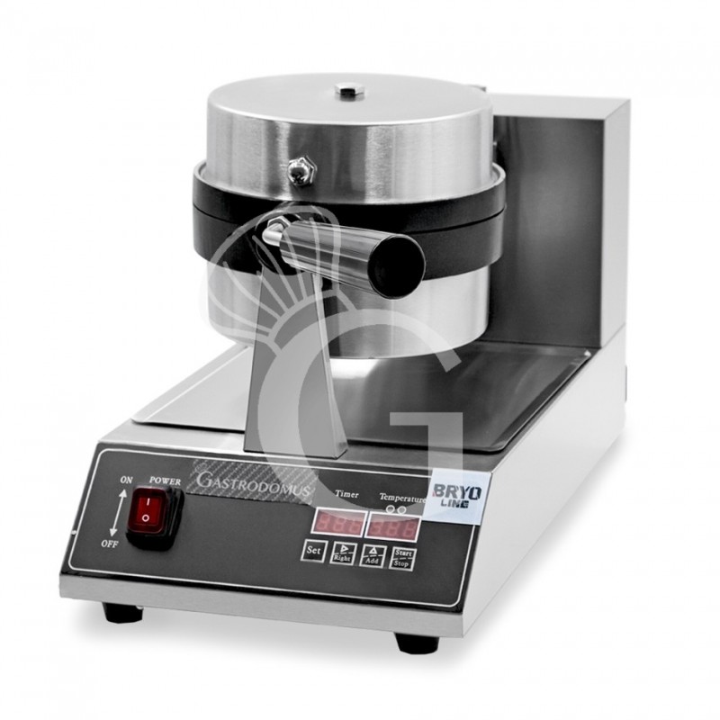 Piastra teflonata tonda, girevole, singola, per panino salato e panino gelato - potenza 1100 w