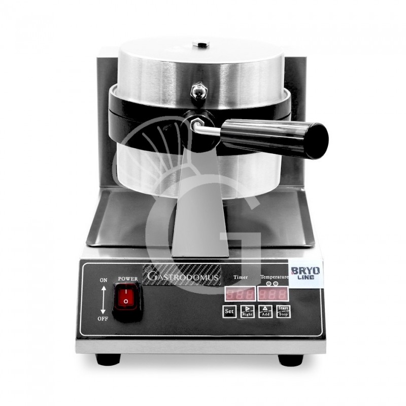 Piastra teflonata tonda, girevole, singola, per panino salato e panino gelato - potenza 1100 w
