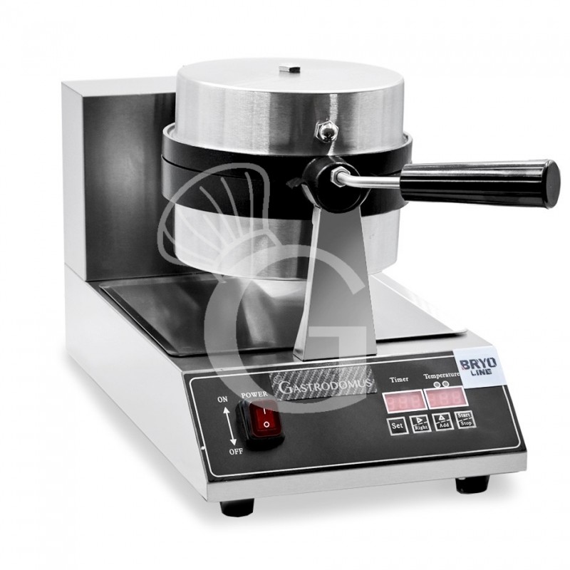 Piastra teflonata tonda, girevole, singola, per panino salato e panino gelato - potenza 1100 w