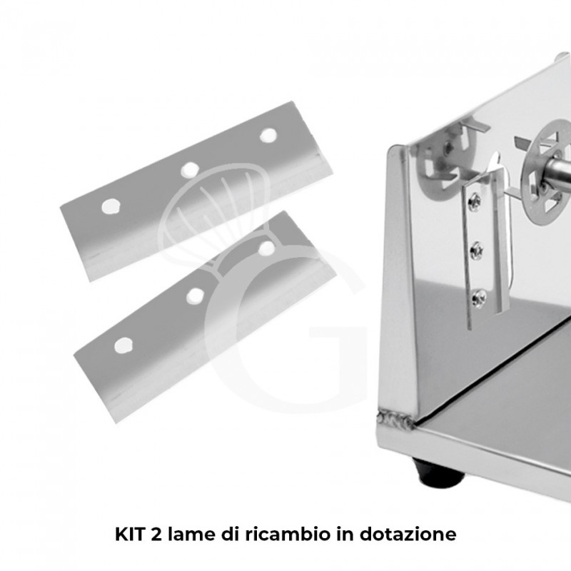 Pelapatate manuale L 250 x P 120 x H 140 mm Kit 2 lame
