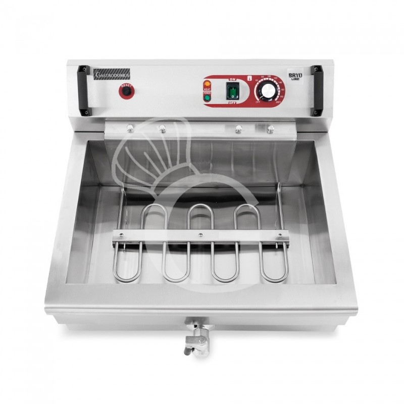 Friggitrice elettrica da banco con 1 vasca capacità 30 LT con controllo temperatura, 4800 W, Monofase