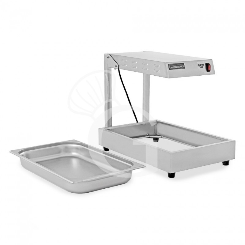 Scalda fritti con GN 1/1 inclusa - dimensioni L 340 mm x P 565 mm x H 450 mm