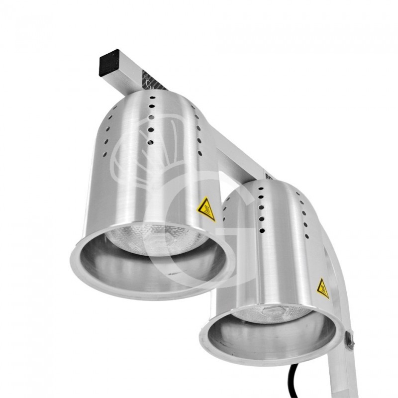 Lampada doppia scalda fritti - dimensioni L 550 x P 360 x H 660 mm