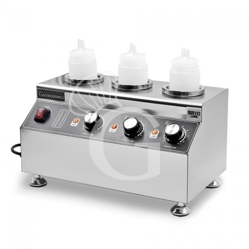 Scaldavivande elettrico a secco - tre vasche con capacità 650 ML ciascuna