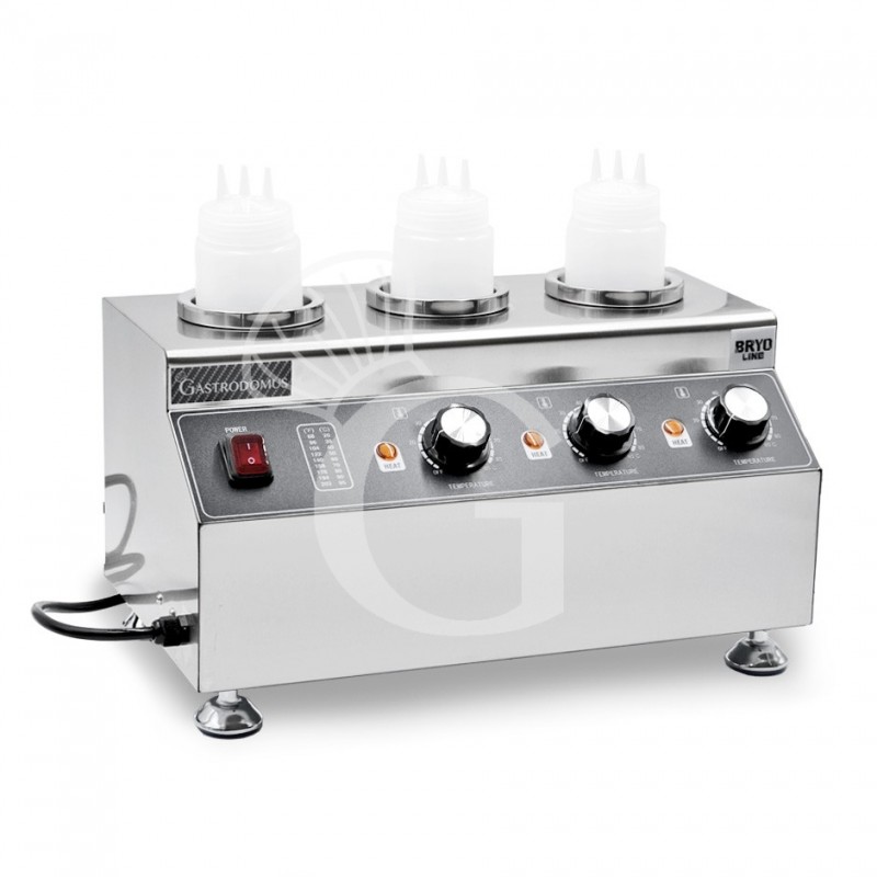 Scaldavivande elettrico a secco - tre vasche con capacità 650 ML ciascuna