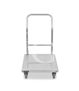 Carrello acciaio inox 1 ripiano L 890 mm x P 550 mm x H 875 mm portata 180 kg