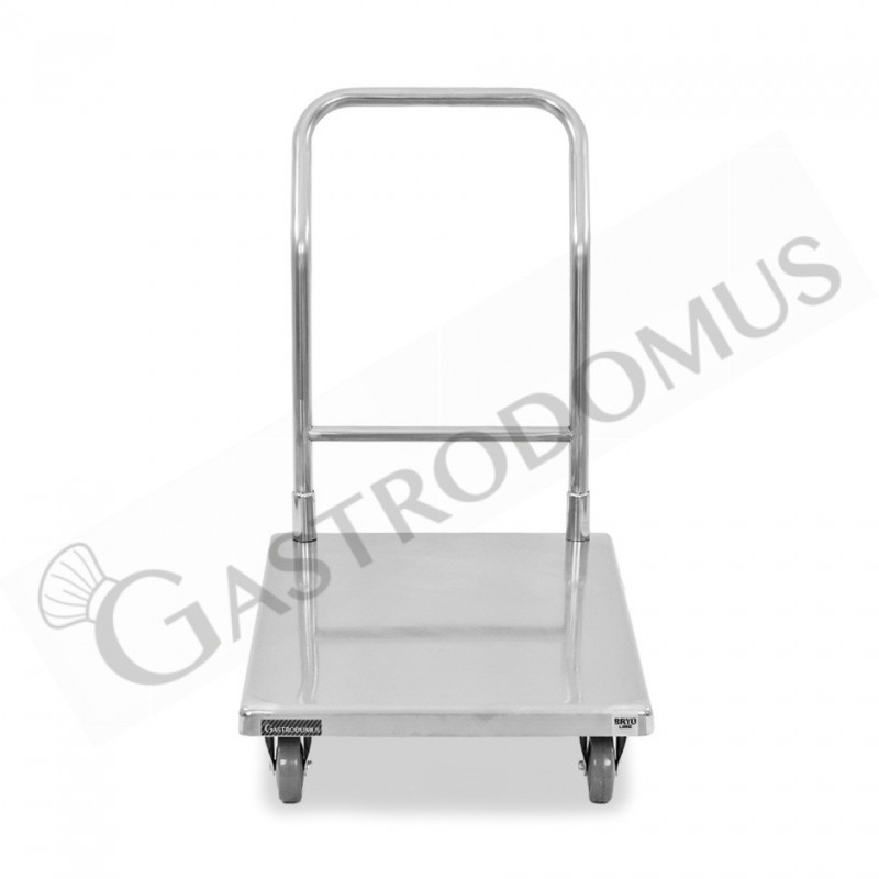 Carrello acciaio inox 1 ripiano L 890 mm x P 550 mm x H 875 mm portata 180 kg Carrello acciaio inox 1 ripiano L 890 mm x P 550 mm x H 875 mm portata 180 kg