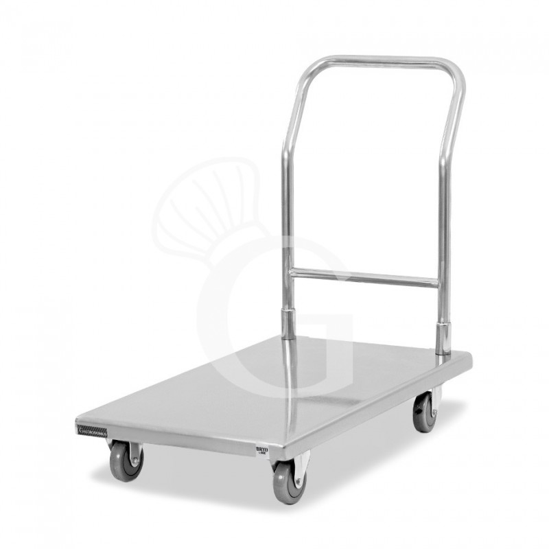 Carrello acciaio inox 1 ripiano L 890 mm x P 550 mm x H 875 mm portata 180 kg