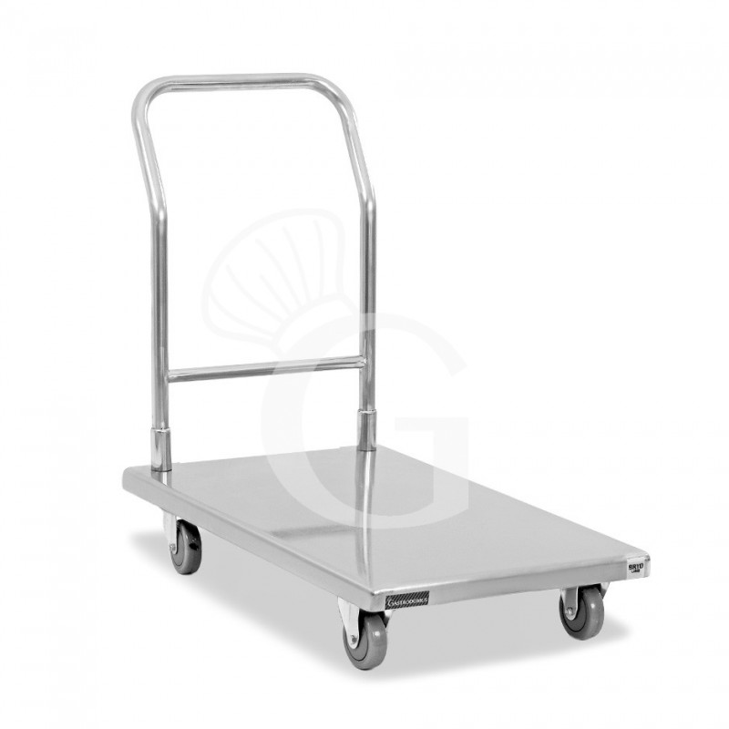 Carrello acciaio inox 1 ripiano L 890 mm x P 550 mm x H 875 mm portata 180 kg