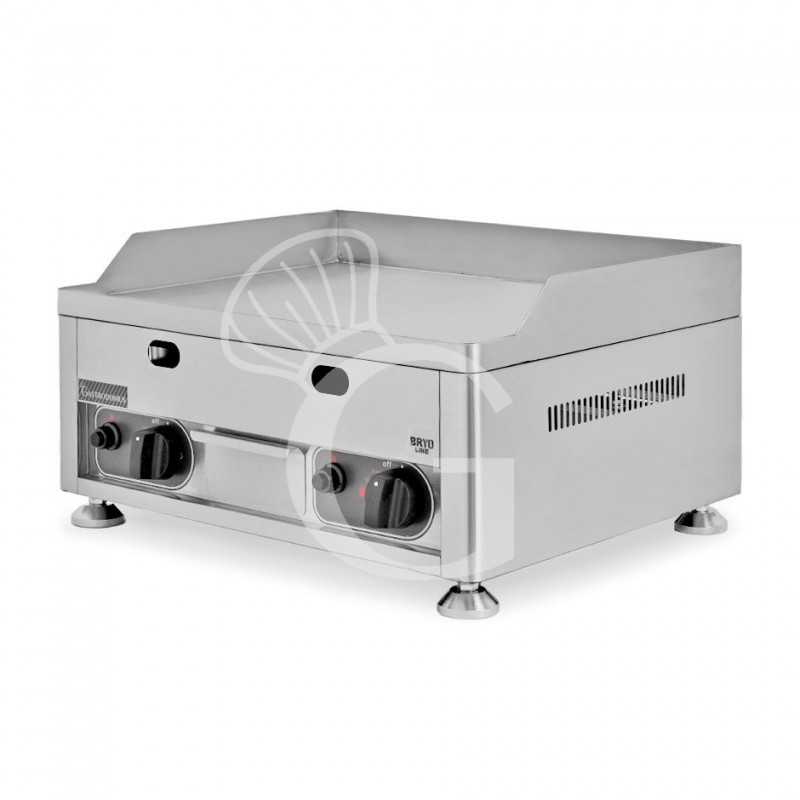Fry top a gas da banco con piastra liscia - dimensioni L 600 mm x P 580 mm x H 305 mm