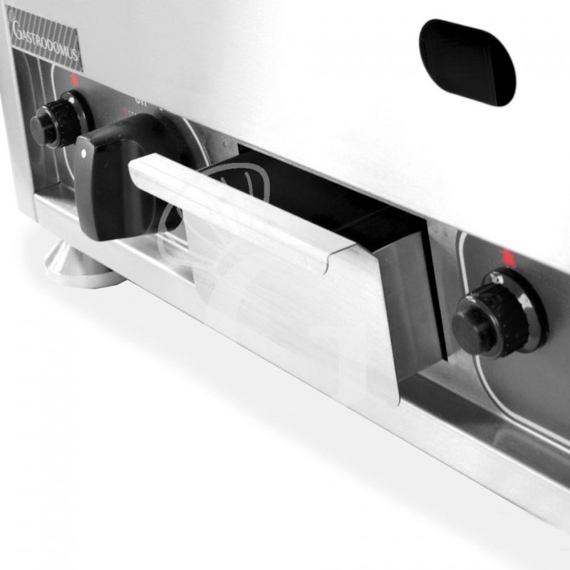 Fry top a gas da banco con piastra liscia - dimensioni L 600 mm x P 580 mm x H 305 mm