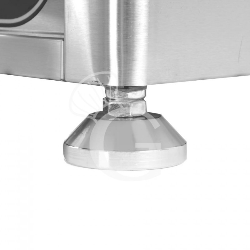 Fry top a gas da banco con piastra liscia e rigata - dimensioni L 600 mm x P 580 mm x H 305 mm