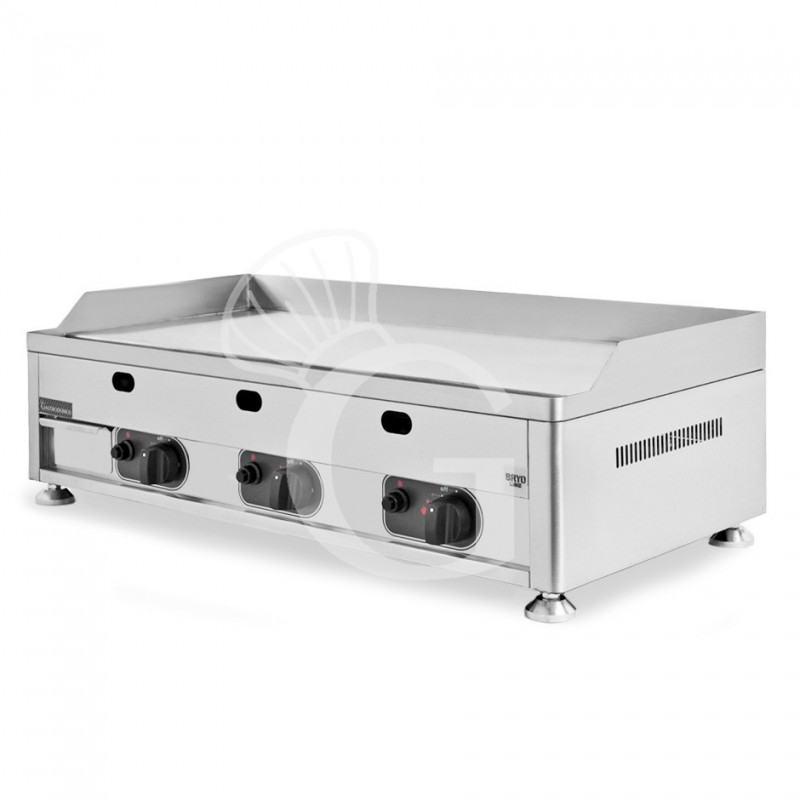 Fry top a gas da banco con piastra liscia - dimensioni L 1000 mm x P 580 mm  x H 305 mm