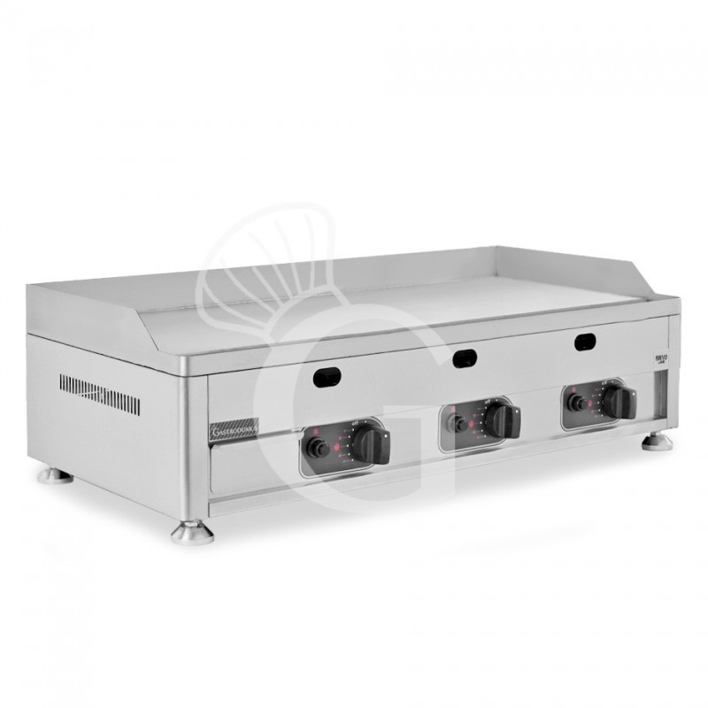 Fry top a gas da banco con piastra liscia - dimensioni L 1000 mm x P 580 mm  x H 305 mm