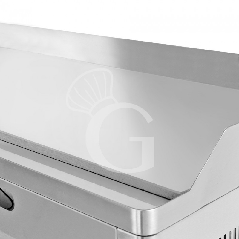 Fry top a gas da banco con piastra liscia - dimensioni L 1000 mm x P 580 mm  x H 305 mm