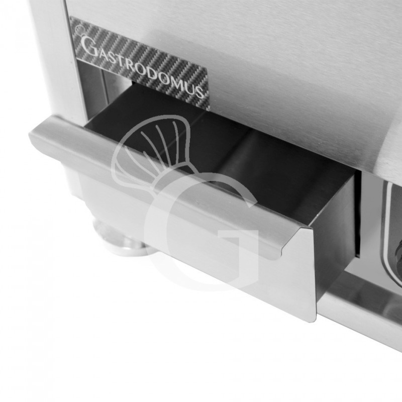 Fry top a gas da banco con piastra liscia - dimensioni L 1000 mm x P 580 mm  x H 305 mm