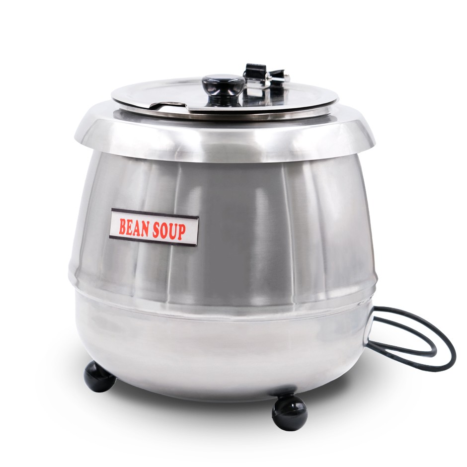 Zuppiera capacità 10 litri corpo e bollitore in acciaio inossidabile Ø 340 mm x 350 mm