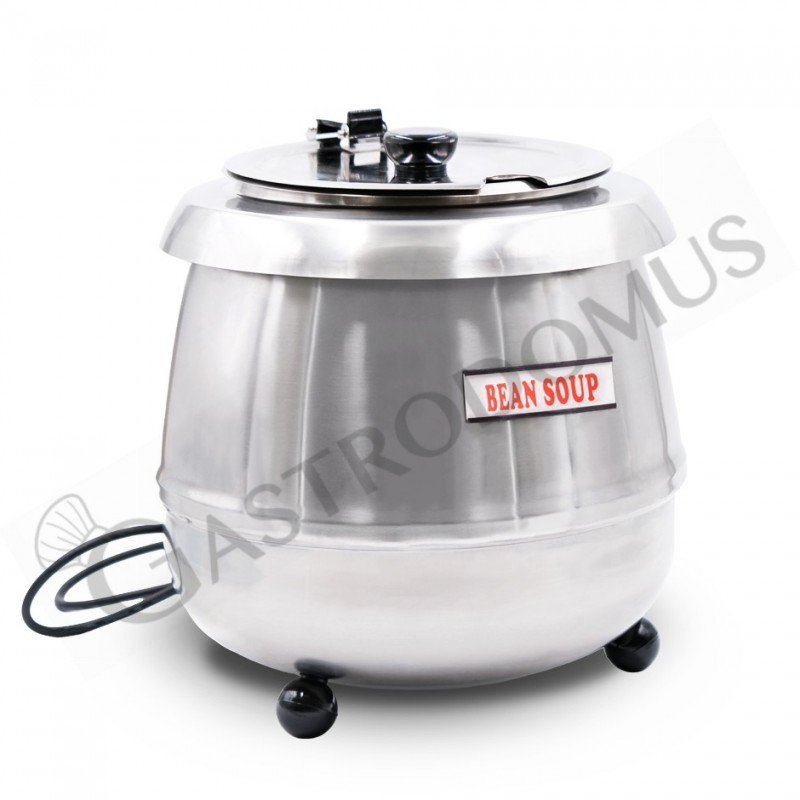 Zuppiera capacità 10 litri corpo e bollitore in acciaio inossidabile Ø 340 mm x 350 mm
