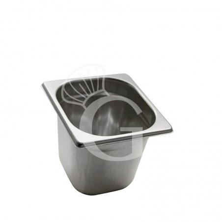 Bacinella in acciaio inox GN1/6 L 176 mm x P 162 mm x H 150 mm Bacinella in acciaio inox GN1/6 L 176 mm x P 162 mm x H 150 mm